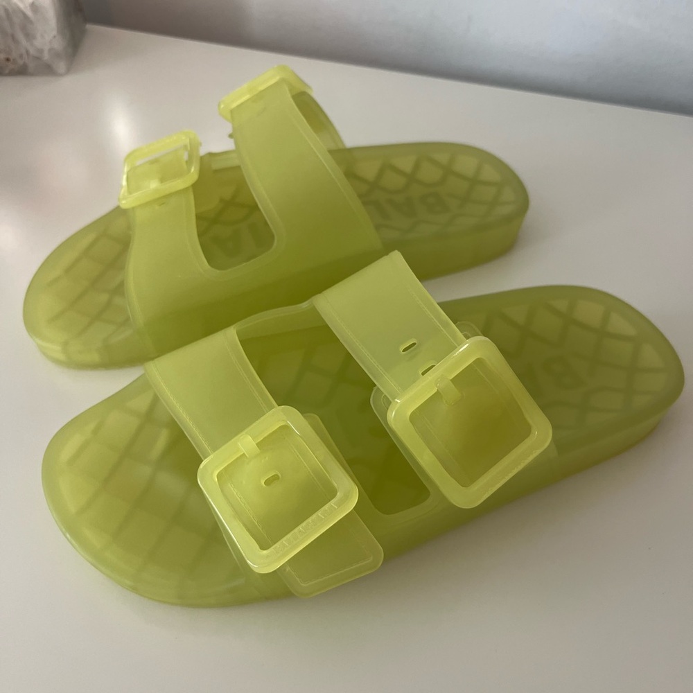 Balenciaga Bright Yellow Slide Sandals